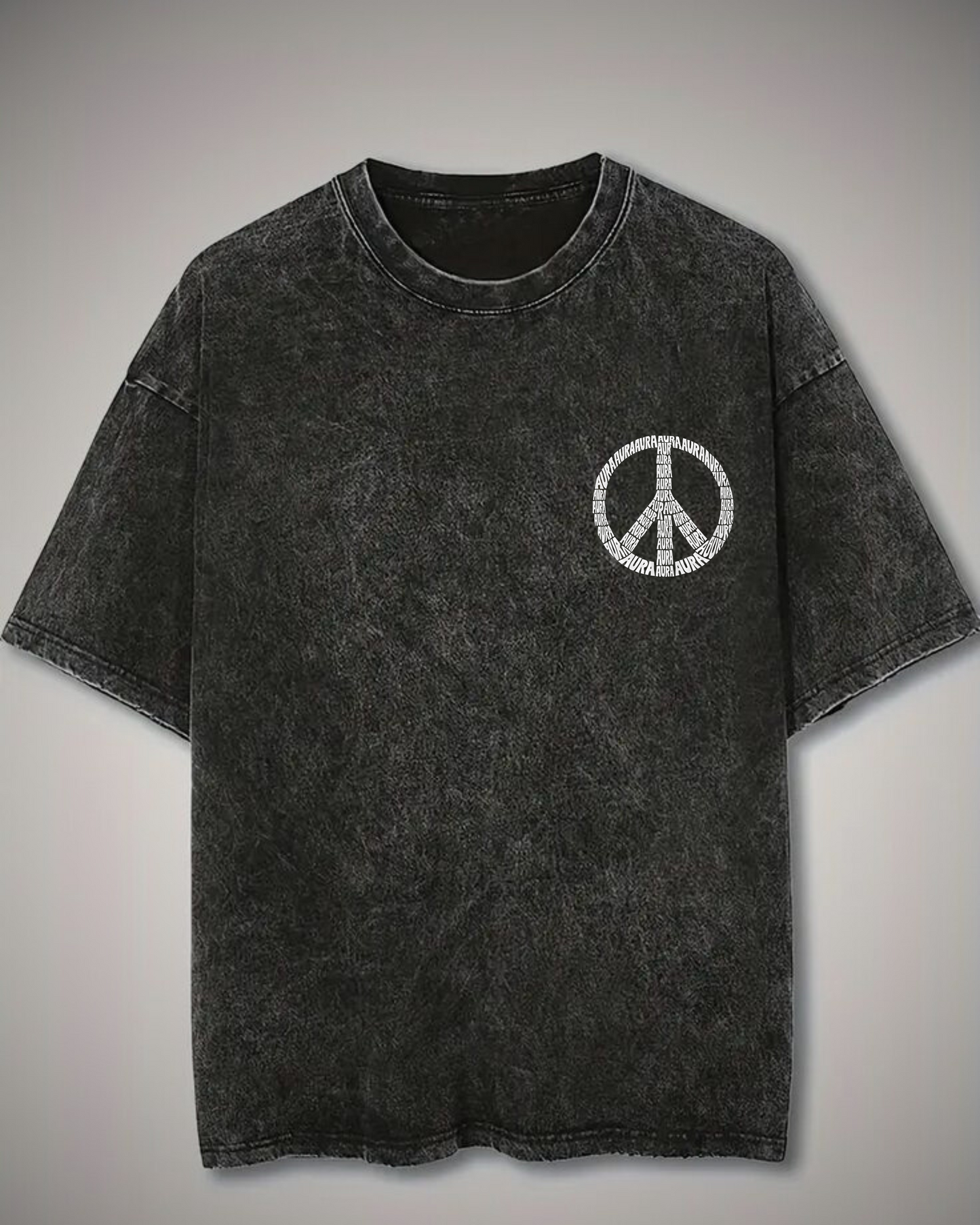 THE AURA OVERSIZED ACID WASHED T SHIRT