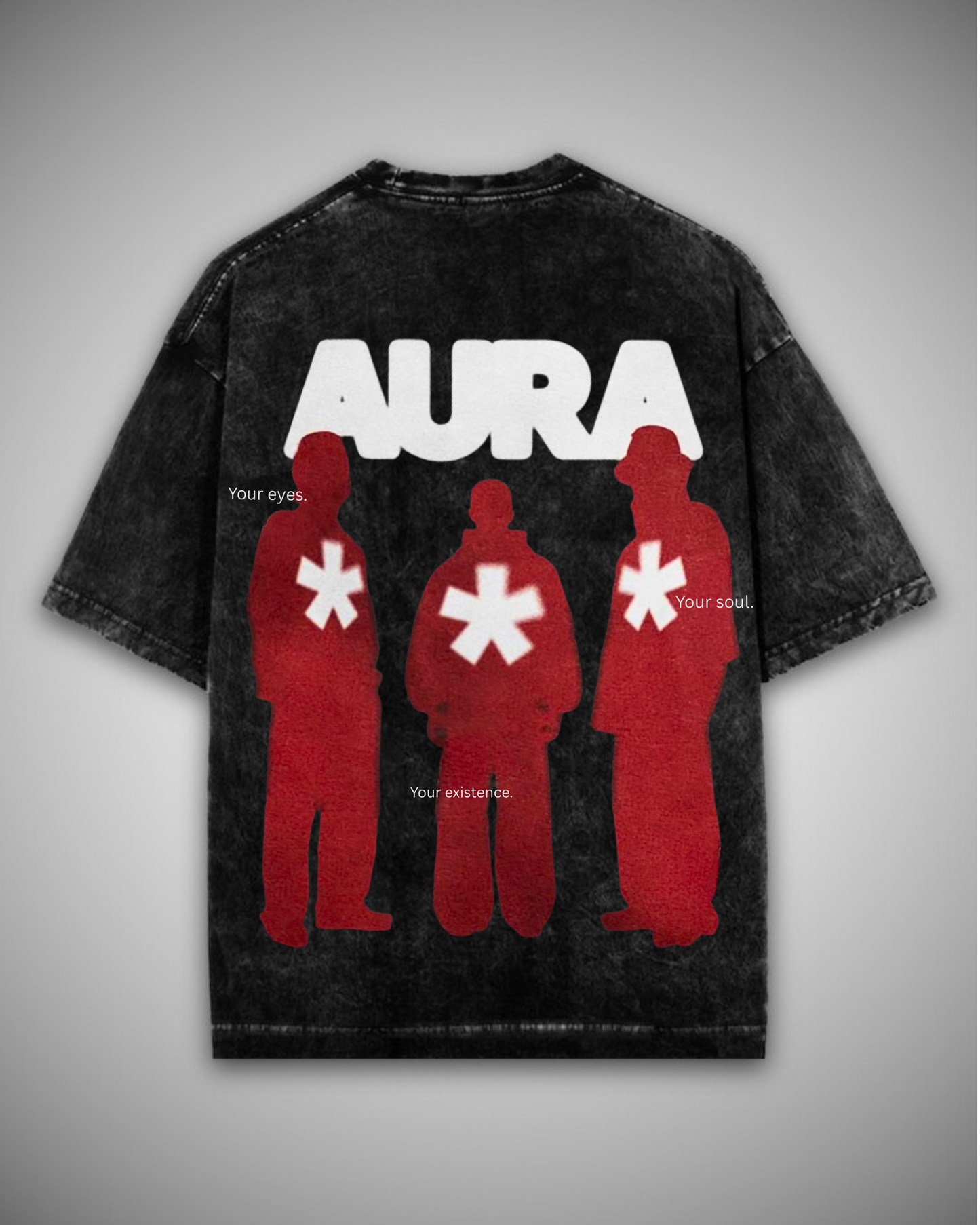 THE AURA OVERSIZED ACID WASHED T SHIRT