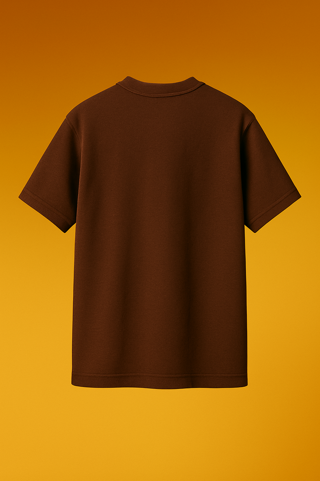 Brown Solid Oversized T Shirt
