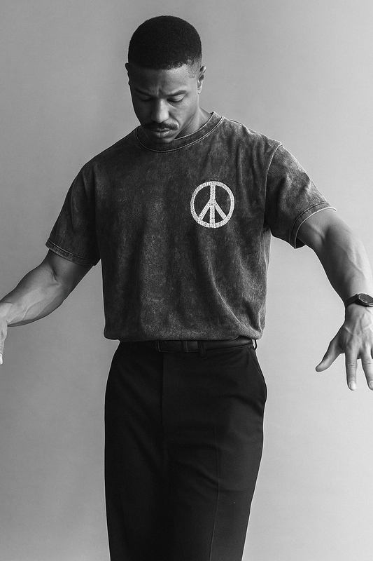 Peace in Pieces ACID WASHED OVERSIZE T SHIRT