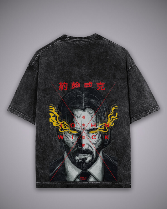 Wick’d Serenity Acid-Wash Oversized Tee