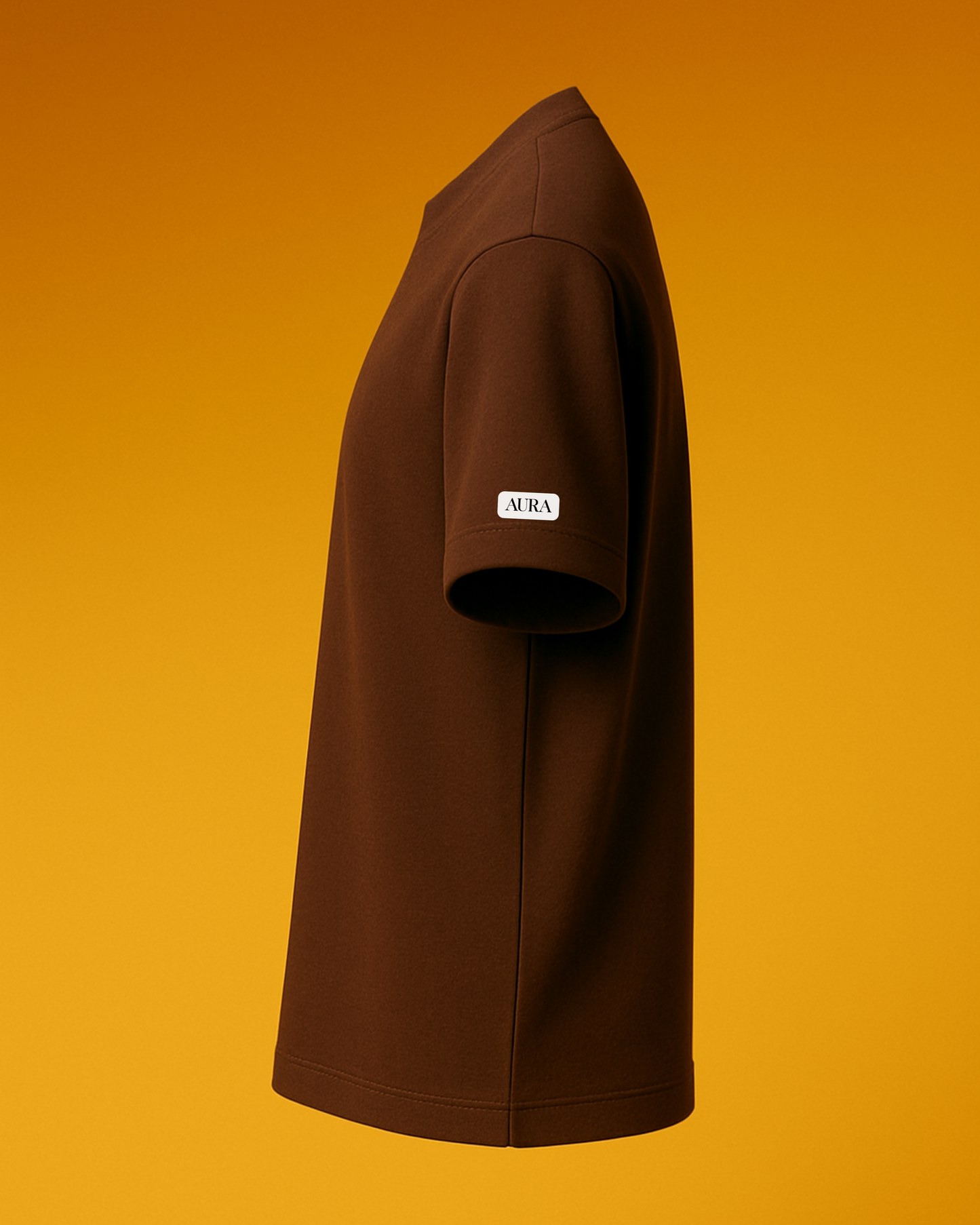 Brown Solid Oversized T Shirt