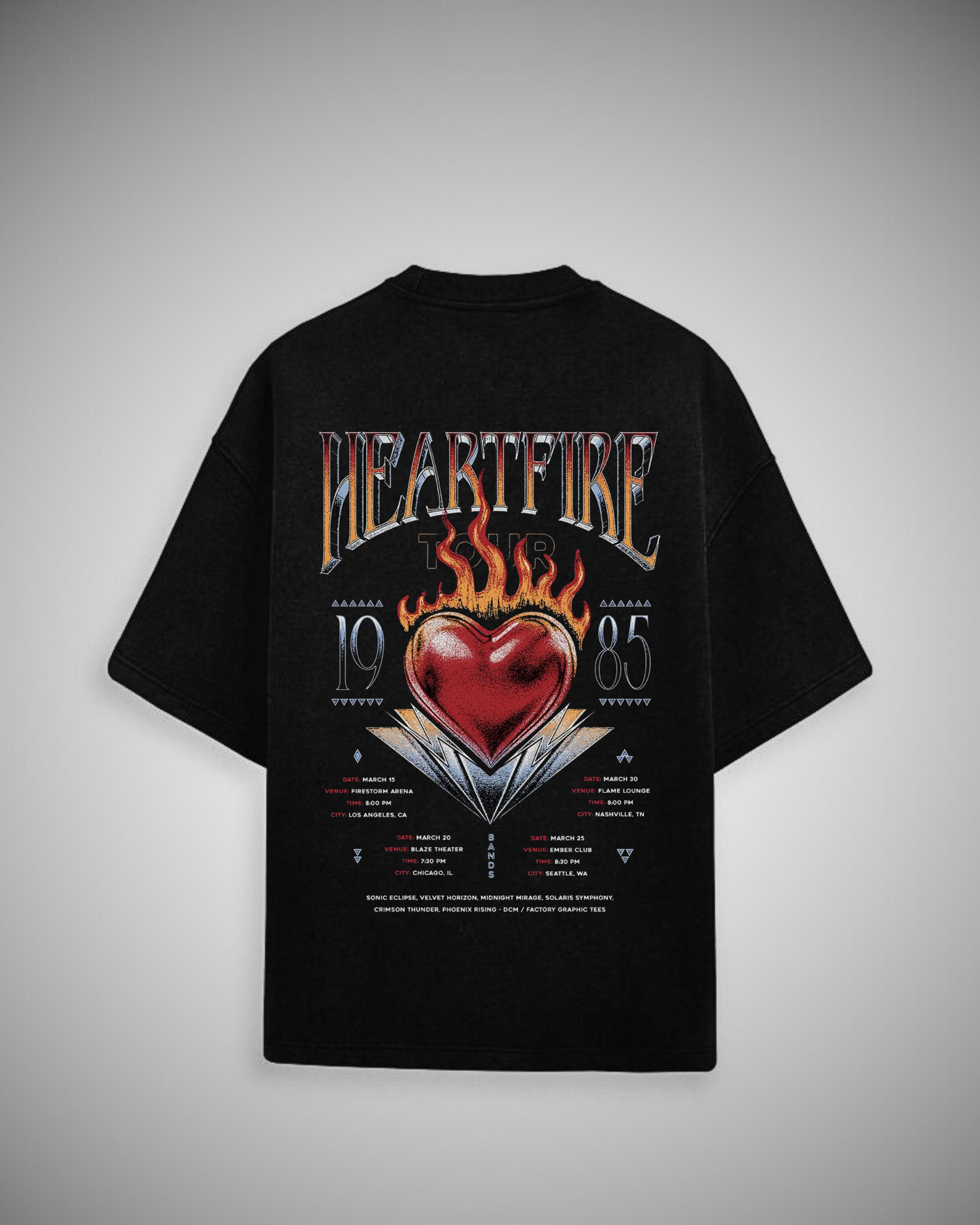 HEARTFIRE 1985 OVERSIZED T SHIRT
