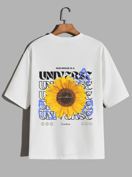 Cosmic Bloom Graphic Oversized Tee