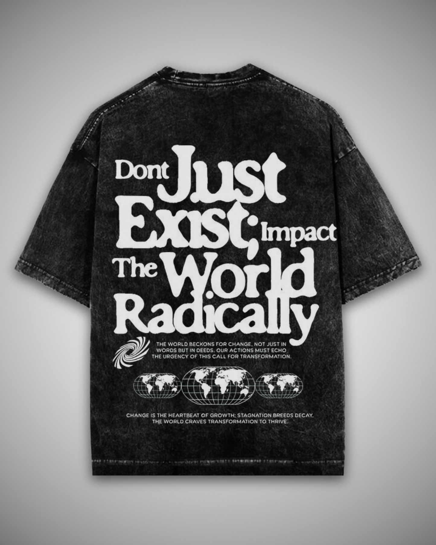 Peace in Pieces ACID WASHED OVERSIZE T SHIRT