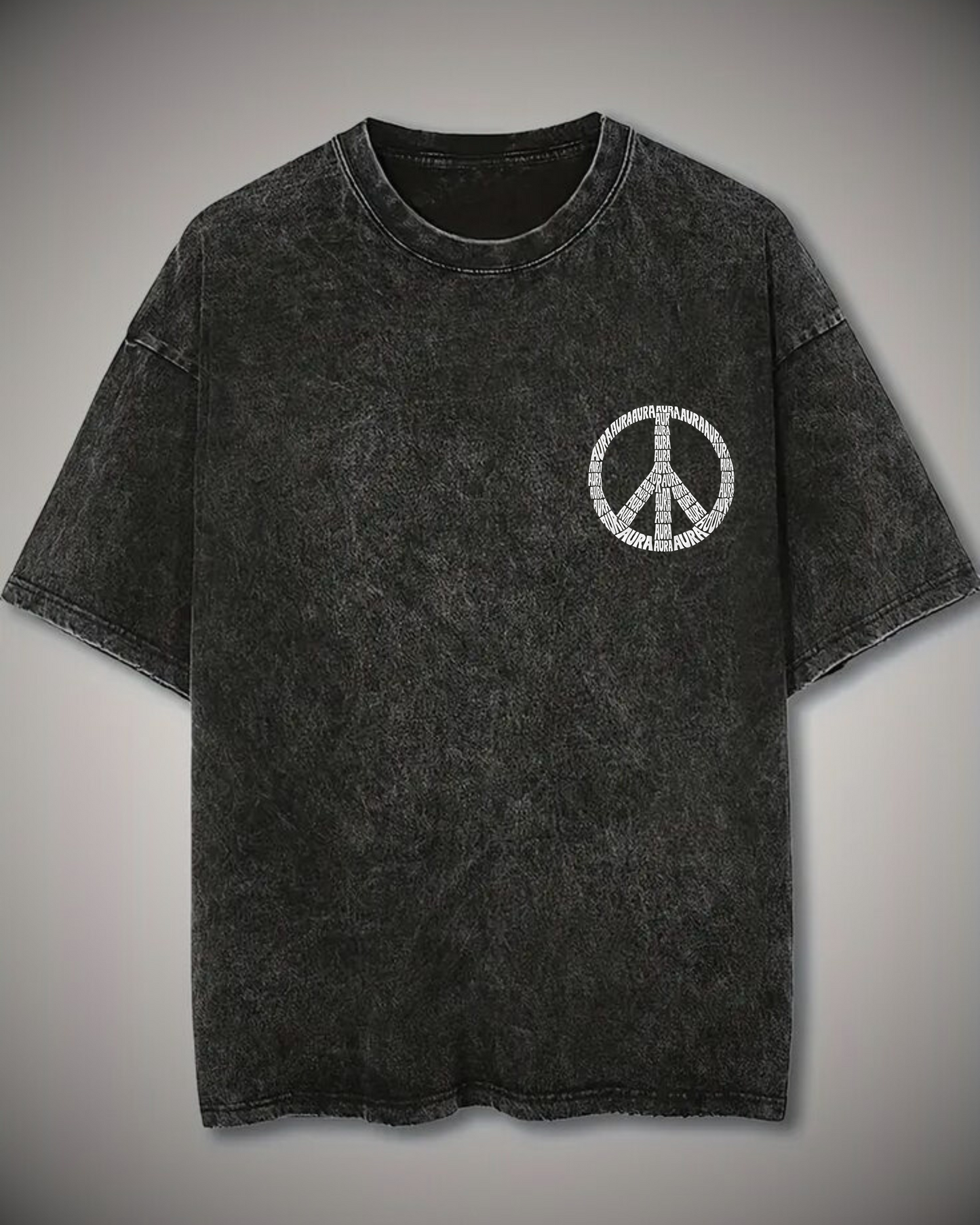 Peace in Pieces ACID WASHED OVERSIZE T SHIRT
