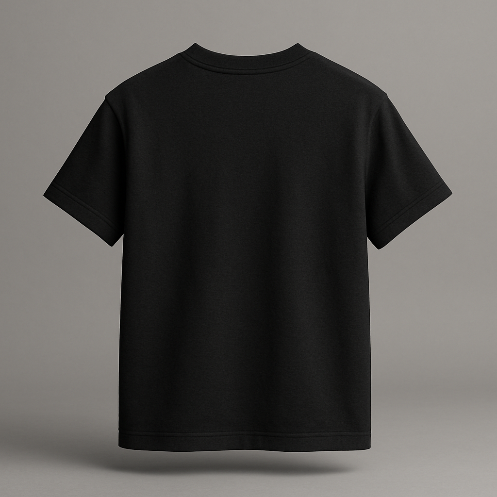 Blackout Solid Black Oversized T Shirt
