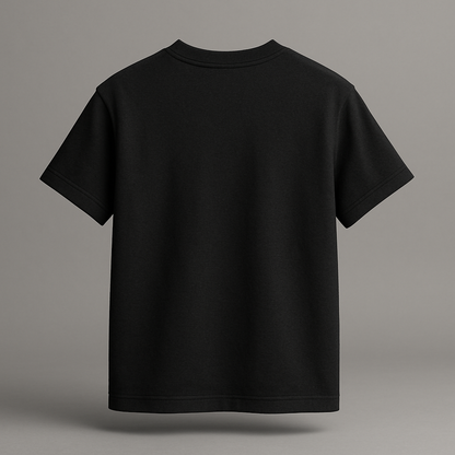 Blackout Solid Black Oversized T Shirt