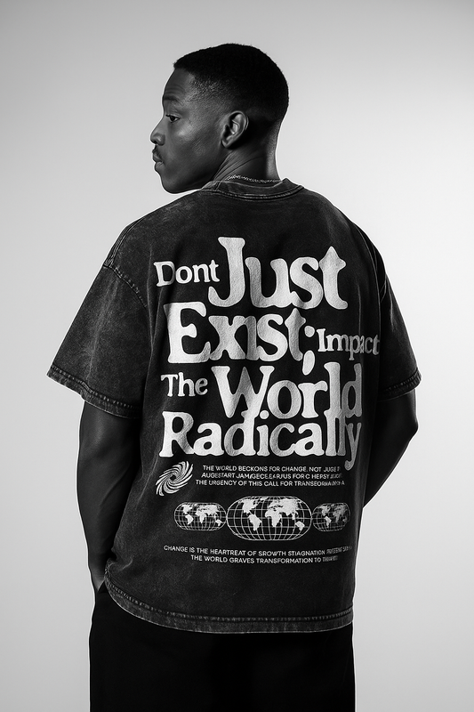 Peace in Pieces ACID WASHED OVERSIZE T SHIRT