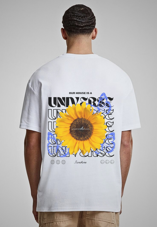 Cosmic Bloom Graphic Oversized Tee