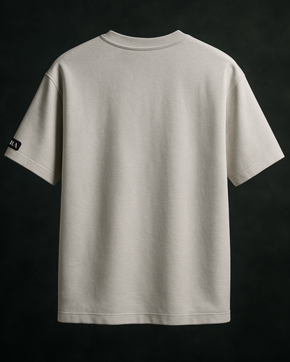 White Noise Solid Oversized T Shirt