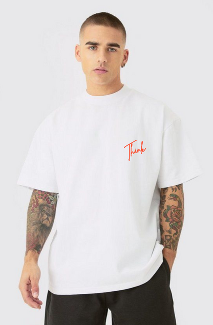 THINK TWICE Oversized T Shirt