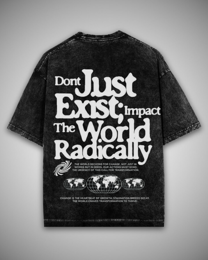 Peace in Pieces ACID WASHED OVERSIZE T SHIRT